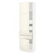 White SEKTION kitchen cabinet with off-white doors, drawers, and adjustable shelves.