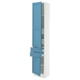 SEKTION / MAXIMERA High cab w 2drs/2 fronts/4 drawers, white/Lerhyttan blue, 15x15x80 "