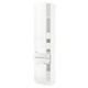 SEKTION white high-gloss kitchen cabinet, modern, sleek design with adjustable shelves, clean look.