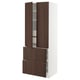 SEKTION kitchen cabinet: sleek white frame, dark brown wooden doors, two shelves, two drawers.