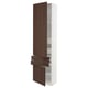 SEKTION kitchen cabinet, white & dark brown oak, vertical storage, adjustable shelves.