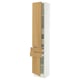 SEKTION / MAXIMERA High cab w 2drs/2 fronts/4 drawers, white/Sinarp oak veneer, 15x15x80 "