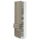 A modern SEKTION kitchen cabinet in dark grey-brown with high gloss finish and integrated handles.