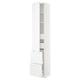 White ikea SEKTION kitchen cabinet with adjustable shelves and drawers.