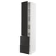 SEKTION kitchen unit: tall, white with black drawer and door combo, modern design, slim shape.
