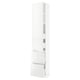 White ikea SEKTION tall kitchen cabinet with modern design.