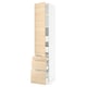 SEKTION white & light wood kitchen cabinet with pull-out drawers.