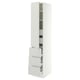 SEKTION / MAXIMERA High cab w door/3 fronts/5 drawers, white/Aspudden light gray, 15x24x80 "