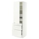 SEKTION / MAXIMERA High cab w door/3 fronts/5 drawers, white/Aspudden matt white, 24x24x80 "