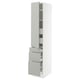 SEKTION kitchen unit in light grey with drawers and shelves, sleek and modern.