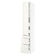 White SEKTION kitchen cabinet, sleek design, multiple drawers, adjustable shelves.