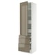 SEKTION kitchen unit in glossy dark grey-brown with multiple drawers and shelves.