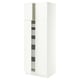 SEKTION / MAXIMERA High cabinet w 4 doors/5 drawers, white/Aspudden matt white, 30x24x80 "