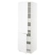 A white SEKTION cabinet with soft-close hinges and adjustable shelves.