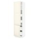 SEKTION white tall cabinet, off-white doors, adjustable shelves, traditional style.