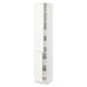 SEKTION kitchen cabinet in white, tall and slim with adjustable shelves, smooth hinges, modern design.