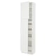 SEKTION white kitchen cabinet with integrated shelves, modern design, durable construction.