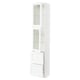 SEKTION kitchen cabinet with glass doors, white, rectangular shape, modern design, adjustable shelves.