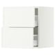 SEKTION / MAXIMERA Wall cabinet with 2 drawers, white/Aspudden matt white, 18x15x20 "