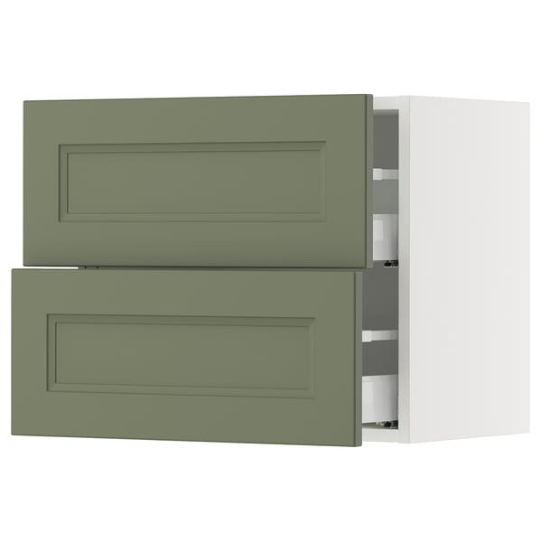 SEKTION kitchen unit in grey-green with two drawers, modern design.
