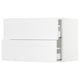 White SEKTION kitchen cabinet set. Upper and lower sections, smooth finish.