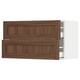 SEKTION kitchen cabinet in walnut brown with two drawers.