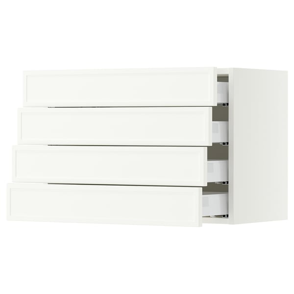 SEKTION / MAXIMERA Wall cabinet with 4 drawers, white/Aspudden matt white, 30x15x20 "