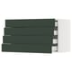 SEKTION kitchen cabinet, green, rectangular, sleek design with multiple drawers, white background.