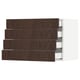 SEKTION dark brown wood drawers with a modern design and full-extension functionality.