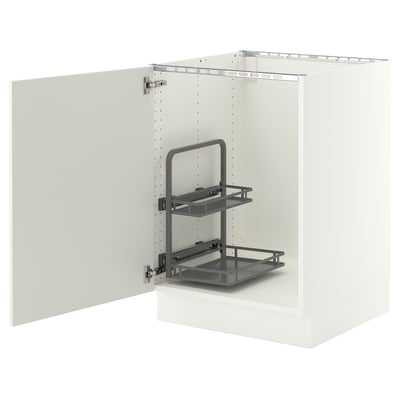 SEKTION Sink cabinet with organizer, white/Veddinge white, 24x24x30 "