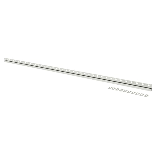 A single, long, silver SEKTION suspension rail made of galvanised steel, designed for mounting wall cabinets.