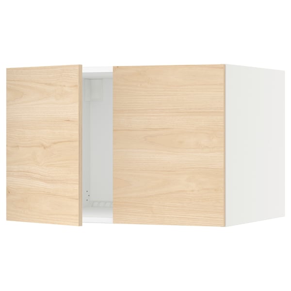 SEKTION kitchen cabinet, light ash wood, rectangular shape, two doors.