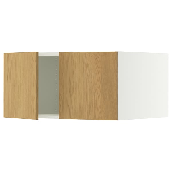 SEKTION kitchen cabinet in oak veneer with adjustable shelves and door dampers.