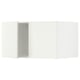 White SEKTION cabinet set, modern, sleek design. Includes three units with adjustable shelves and door dampers.