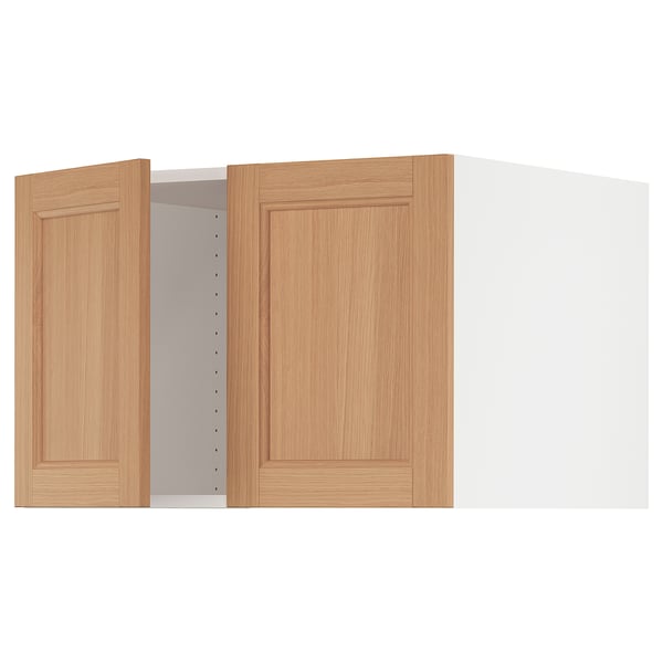 Brown SEKTION oak kitchen cabinet with 2 doors and adjustable shelves.