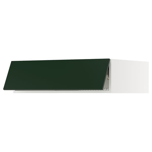 Dark green SEKTION kitchen cabinet, modern rectangular design.