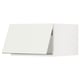 White angled cabinet, sleek modern kitchen design, with vallstena fronts.
