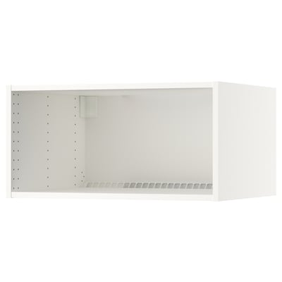 SEKTION white wall cabinet, part of IKEAs metod kitchen system, featuring ventilation cut-outs and sturdy construction.