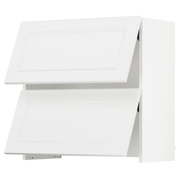 Ikea SEKTION white kitchen units, rectangular, flat doors, modern traditional design.
