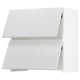 SEKTION wall-mounted kitchen unit, glossy white, rectangular shape with two shelves.