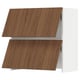 A modern kitchen cabinet in walnut brown. The SEKTION cabinet has two adjustable shelves, a sturdy frame, and sleek design.