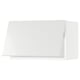 White modern kitchen cabinet, glossy finish, rectangular shape, sleek design.