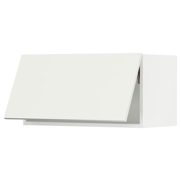 White kitchen cabinet, rectangular shape, modern design.