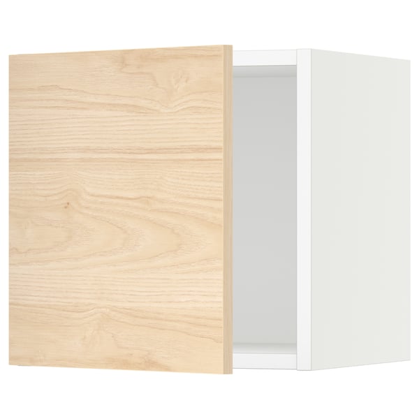 SEKTION light ash wood cabinet with white interior, rectangular shape, modern design.