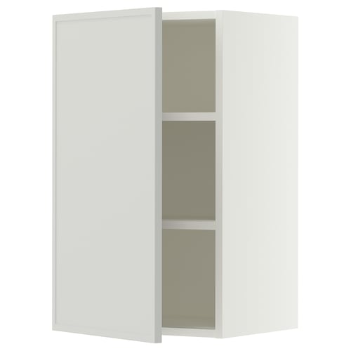 SEKTION Wall cabinet, white/Aspudden light gray, 18x15x30 "