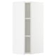 White SEKTION kitchen cabinet with white axstad front, adjustable shelves, and soft-close hinges.