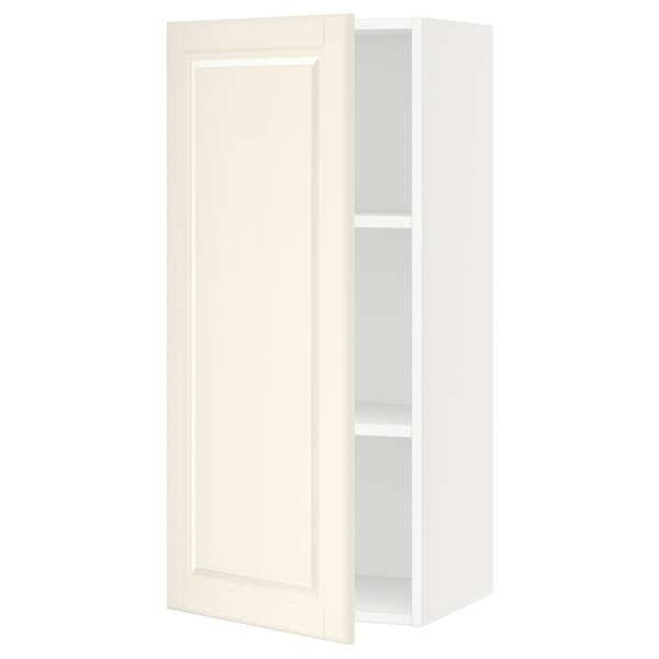 SEKTION kitchen cabinet: off-white, rectangular, adjustable shelves, bevelled edges.