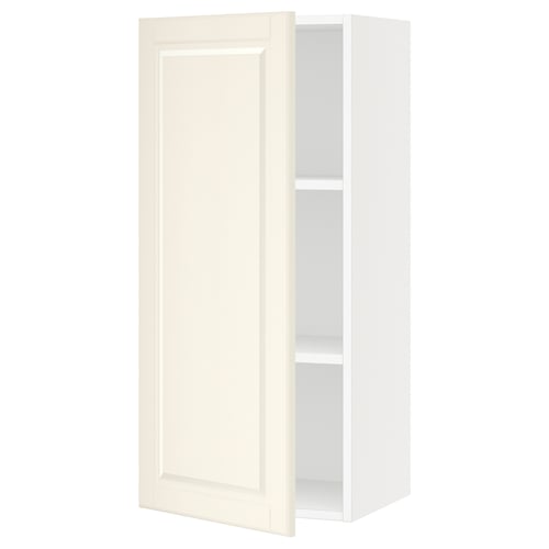 SEKTION kitchen cabinet: off-white, rectangular, adjustable shelves, bevelled edges.