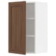 SEKTION kitchen cabinet with walnut-brown door and adjustable shelves.