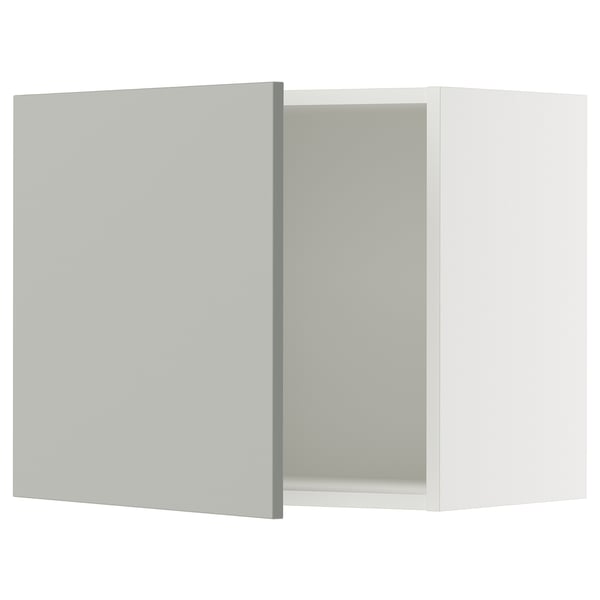 A white SEKTION kitchen cabinet door with a modern, clean design. It is square-shaped and made from fibreboard with acrylic paint.